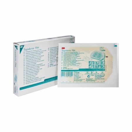 3M Tegaderm Transparent Film Dressing, 4 X 4-3/4 Inch, Frame Style Delivery, Rectangle, Sterile, 200PK 1626W